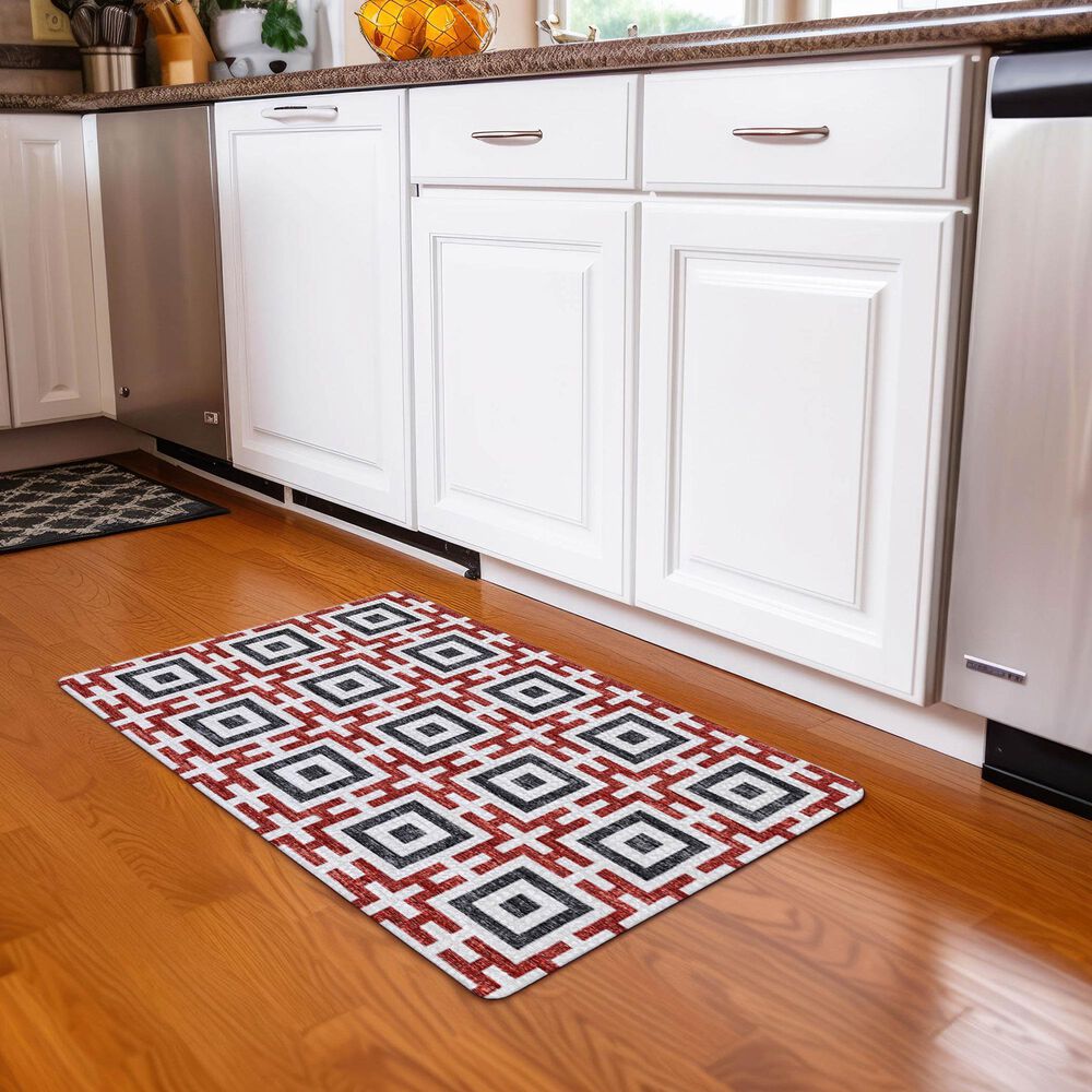 Dalyn Rug Company Marlo 1&#39;8&quot; x 2&#39;6&quot; Red Indoor/Outdoor Area Rug, , large
