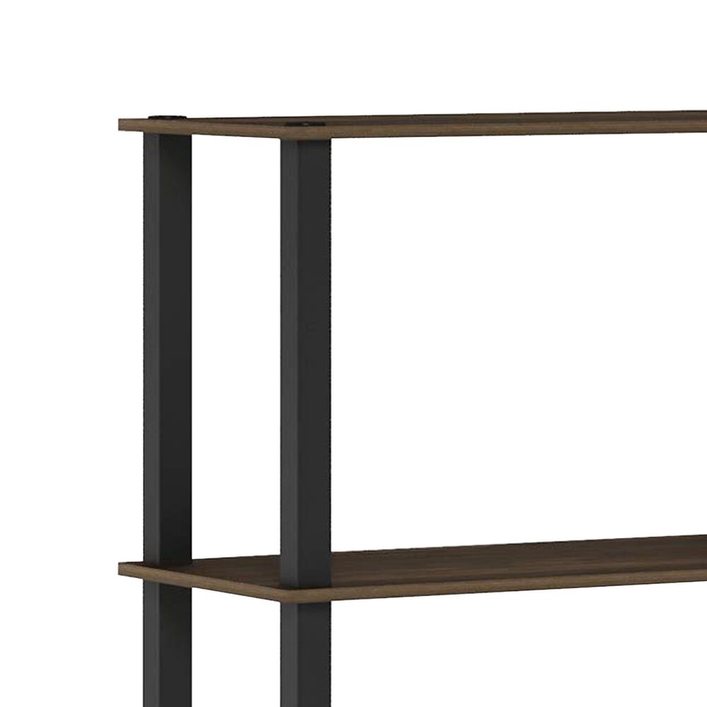 HOMLUX 5-Tier Display Rack in Columbia Walnut and Black, , large