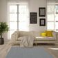 Nourison Courtyard Ivory and Blue 5" Square Indoor/Outdoor Area Rug, , large