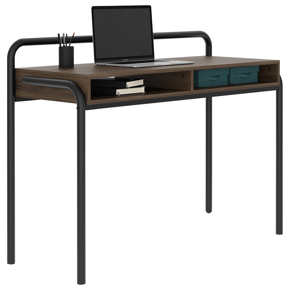 Rta Products Llc Allure Modern Classic Writing Desk in Walnut and Black, , large