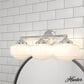 Hunter Saddle Creek 3-Light Vanity with White Shade in Brushed Nickel, , large