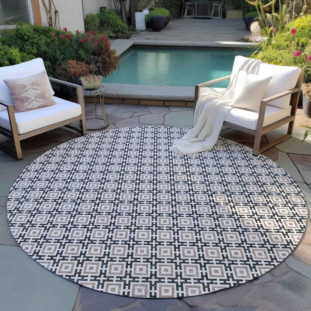 Dalyn Rug Company Marlo 10&#39; Round Black Indoor/Outdoor Area Rug, , large