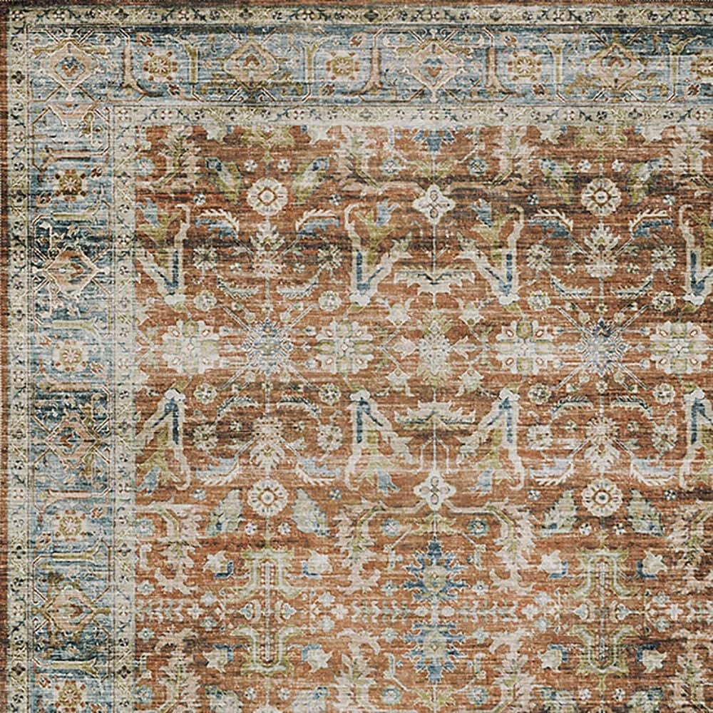 Oriental Weavers Charleston Distressed 7&#39;6&quot; x 10&#39; Rust Area Rug, , large