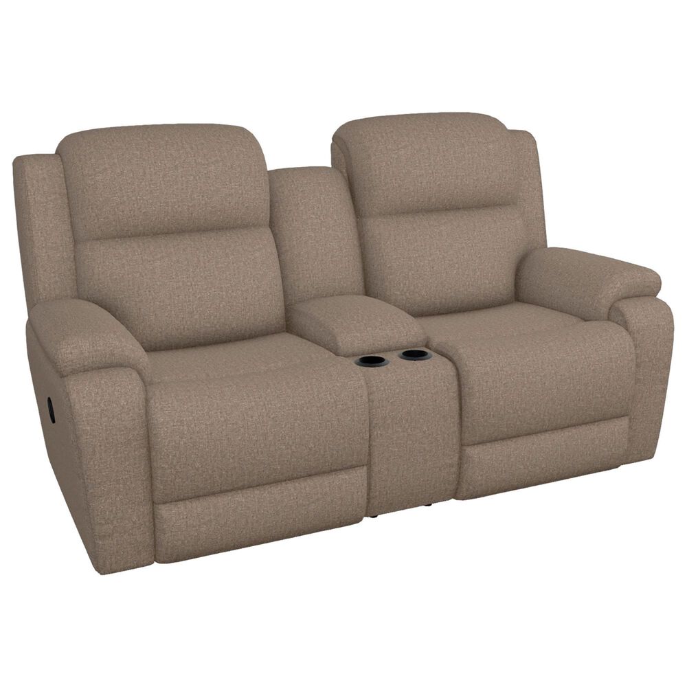 La-Z-Boy Dorian Manual Reclining Console Loveseat in Mushroom, , large