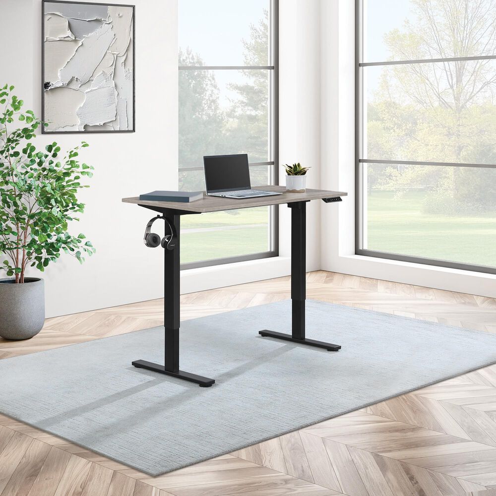 OSP Home Primo 48&quot; Electric Sit and Stand Desk in Black and Light Gray, , large