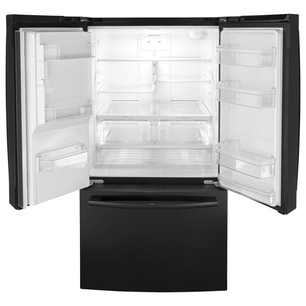 GE Appliances 25.6 Cu. Ft. Capacity 3-Door French Door Refrigerator in Black, , large