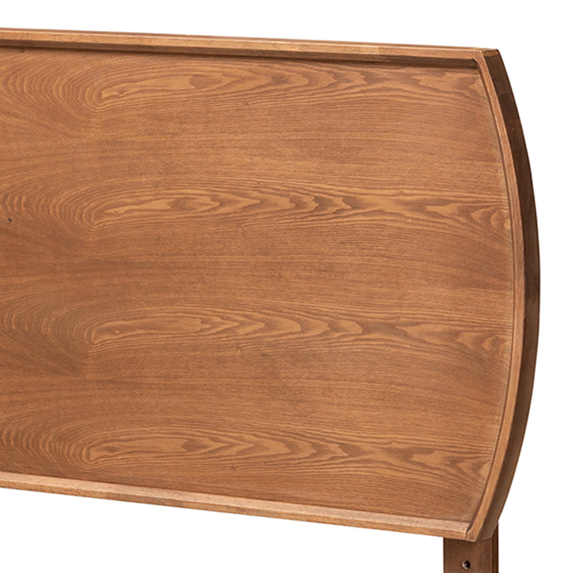 Baxton Studio Laurien Full Panel Headboard in Ash Walnut