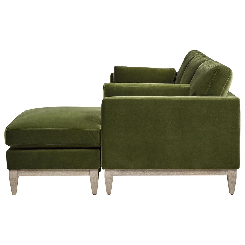 Jennifer Taylor Home Knox 2-Piece Stationary Reversible Sectional Sofa in Olive Green Velvet, , large