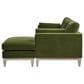 Jennifer Taylor Home Knox 2-Piece Stationary Reversible Sectional Sofa in Olive Green Velvet, , large