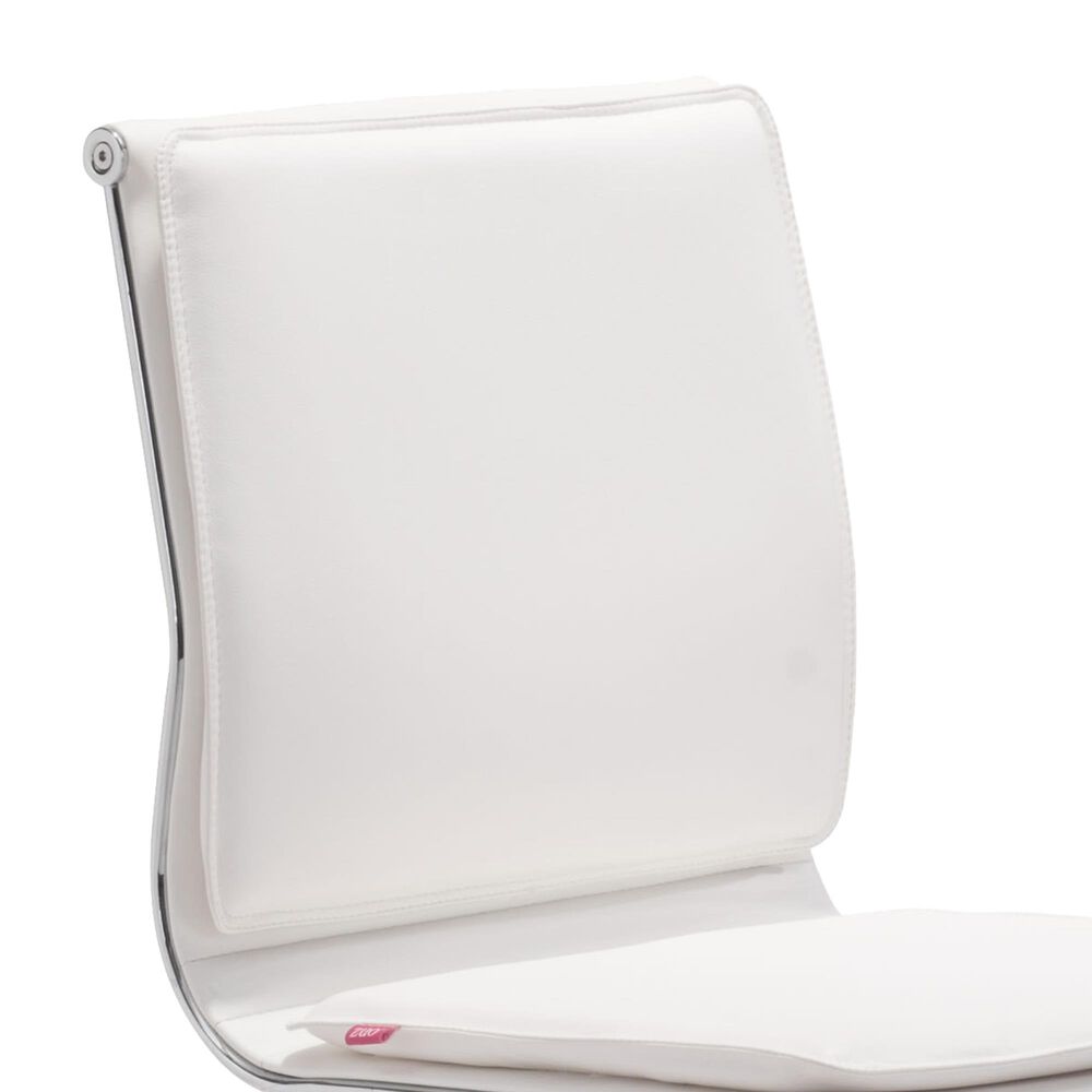 Zuo Modern Lider Plus Office Chair in White and Silver, , large
