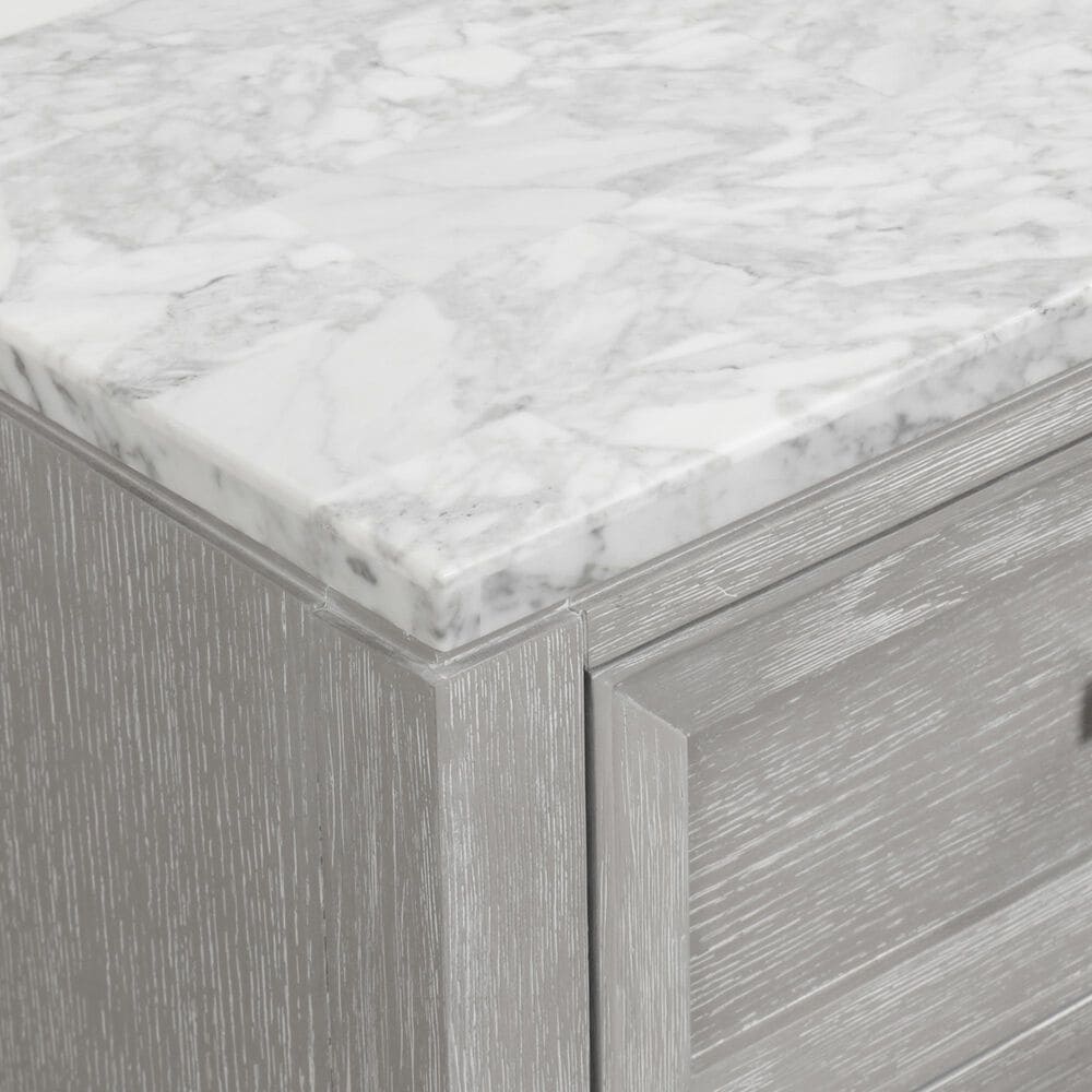 New Heritage Design Fiona 2-Drawer Nightstand in Mist Gray and White, , large
