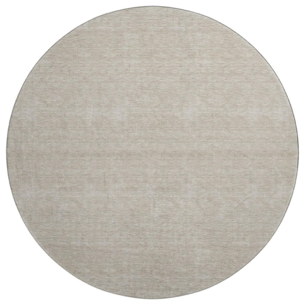 Dalyn Rug Company Soft Essentials Solid Beige 8" Round Area Rug, , large