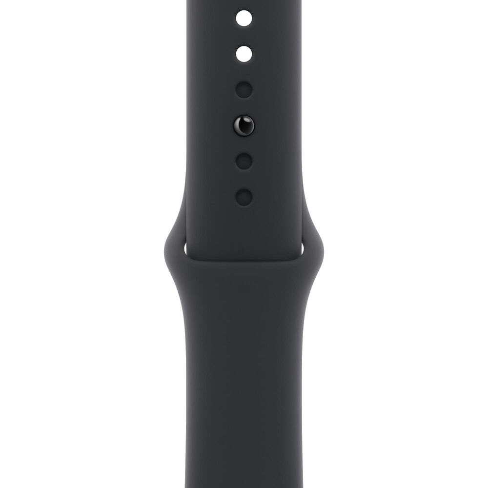 Apple Watch Series 11 (GPS) 42mm Aluminum Case with Black Sport Band - S/M in Jet Black and 2-Year AppleCare+, , large