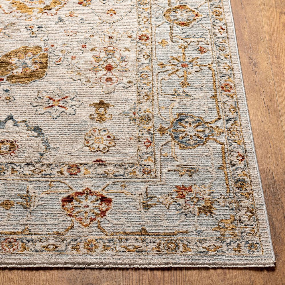 Surya Reina Light Gray, Cream, Denim, Rust, Mustard, Olive and Tan 2'7" x 3'11" Area Rug, , large