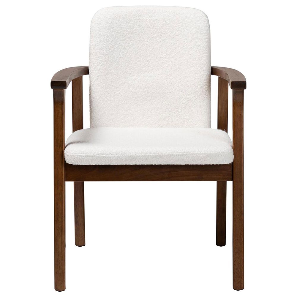 Baxton Studio Miyagi Arm Chair in Walnut Brown, , large