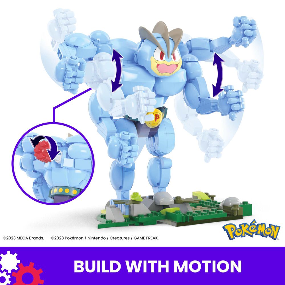 Mattel Pokemon Machamp Building Set with 1 Poseable Figure, , large