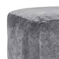 Classic Home Heirloom Pouf Ottoman in Gray Velvet, , large