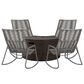 Ebel Outdoor Furniture Bellino and Cabana 5-Piece Fire Pit Chat Set in Iron, Fog and Graphite, , large