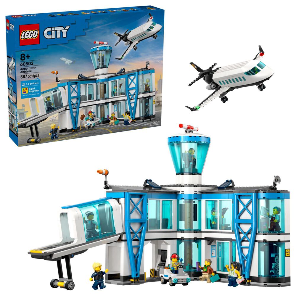 LEGO City Airport with Airplane Building Set, , large