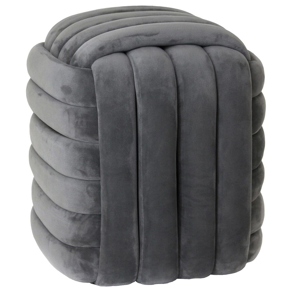 Sagebrook Home Machar 19" Knot Stool in Grey, , large