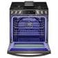 LG 2-Piece Kitchen Package with 6.3 Cu. Ft. Gas Range and Over-the-Range Microwave in Print Proof Black Stainless Steel, , large