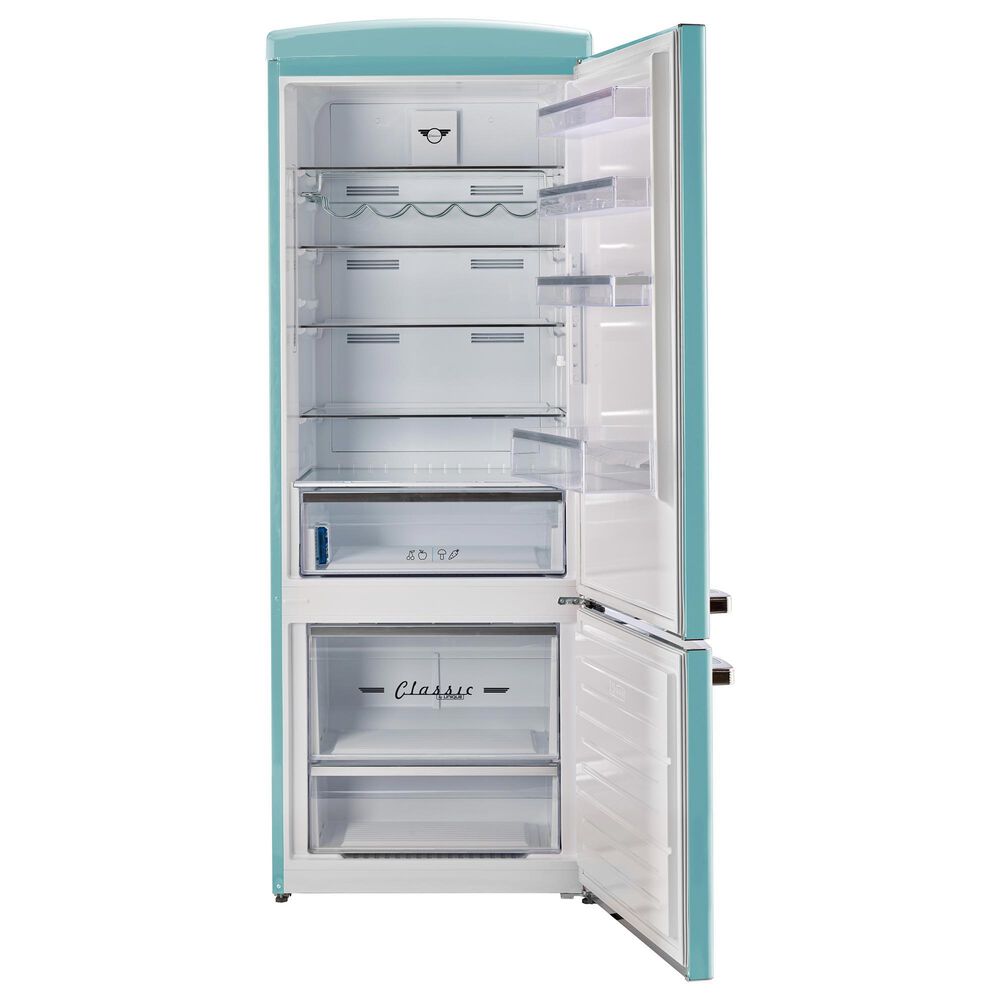 Unique Appliances Classic Retro 17 Cu. Ft Bottom Mount Refrigerator in Ocean Mist Turquoise, , large