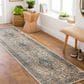 Surya Aspendos APS-2321 2"7" x 10" Teal, Mustard, Black, Medium Gray, Charcoal and Light Beige Runner, , large