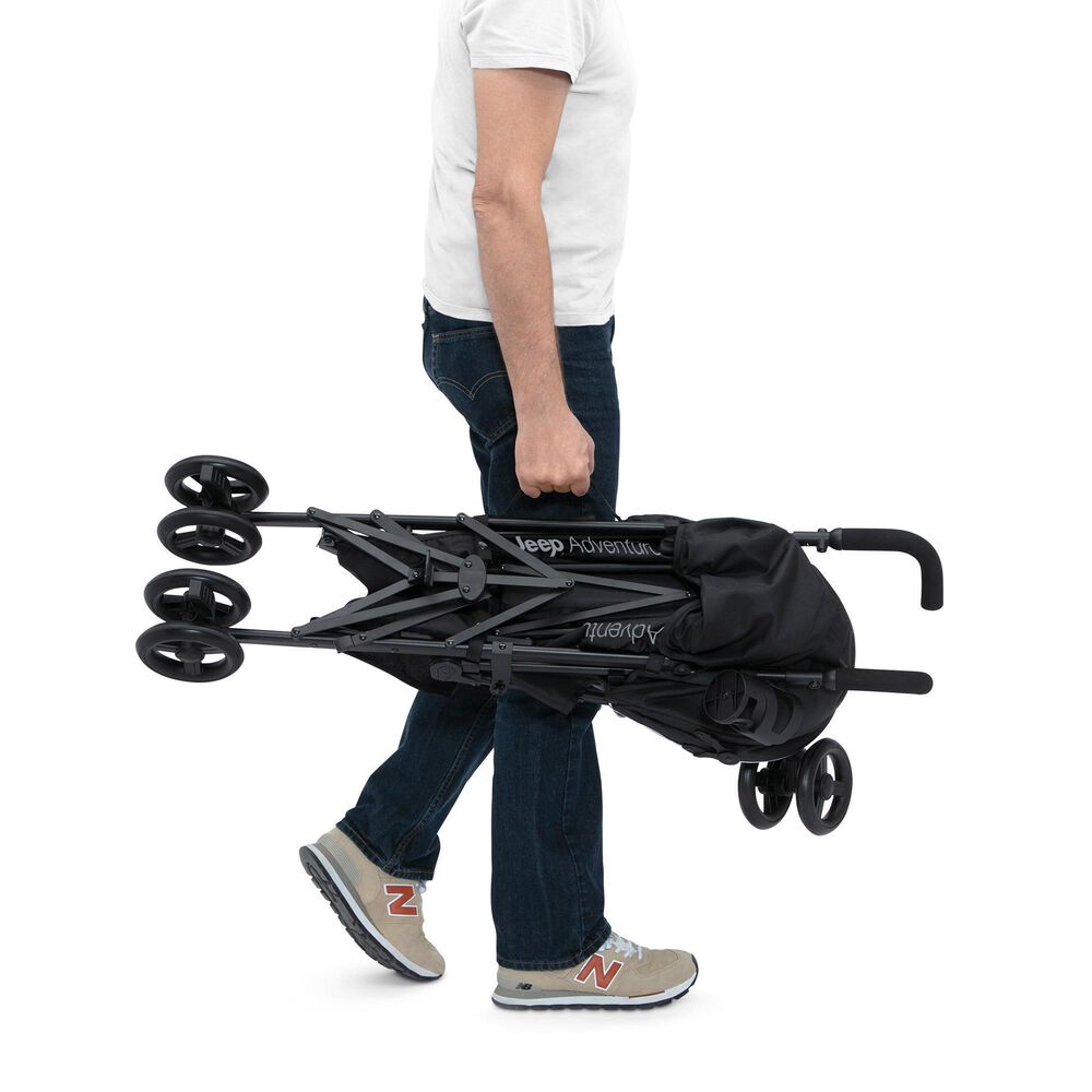Delta Jeep AdventureGlyde Stroller in Black and Grey, , large