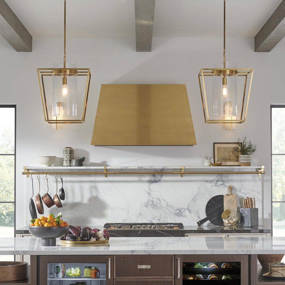 Monogram 48&quot; Wall Mounted Hood in Brass, , large