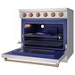 Thor Kitchen Gordon Ramsay 6 Cu. Ft. Professional Freestanding Electric Range with Rose Gold Handle Kit in Stainless Steel, , large