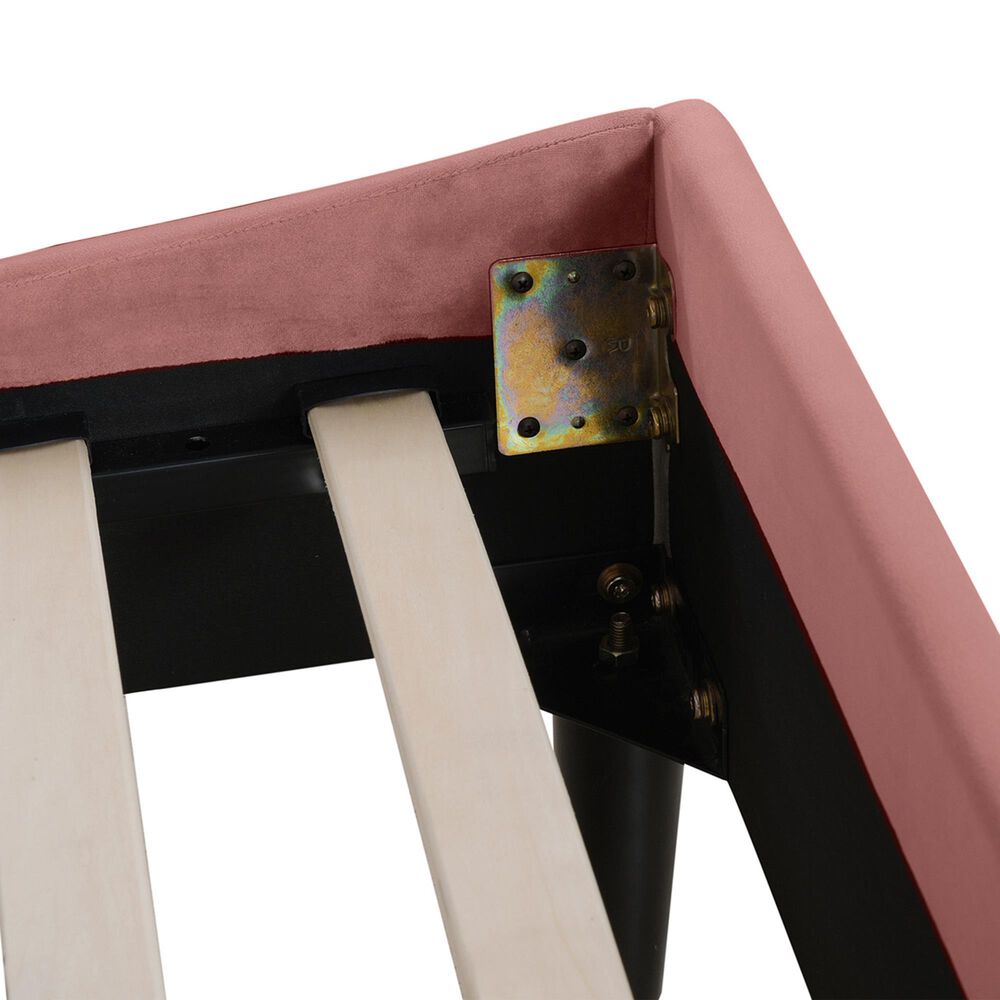 Jennifer Taylor Home Aspen Queen Upholstered Platform Bed in Ash Rose, , large