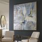 Uttermost 61" x 61" Meditation Hand Painted Canvas in Blue, White, Gray and Gold, , large