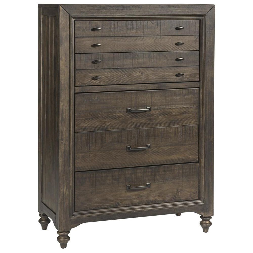 Belle Furnishings Catawba Hills 5 Drawer Chest in Peppercorn, , large