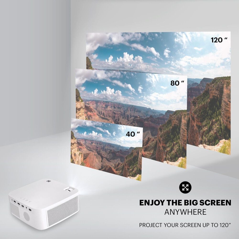 Kodak FLIK X10 Multimedia Home Projector, 1080p Portable Projector with Remote Control, , large