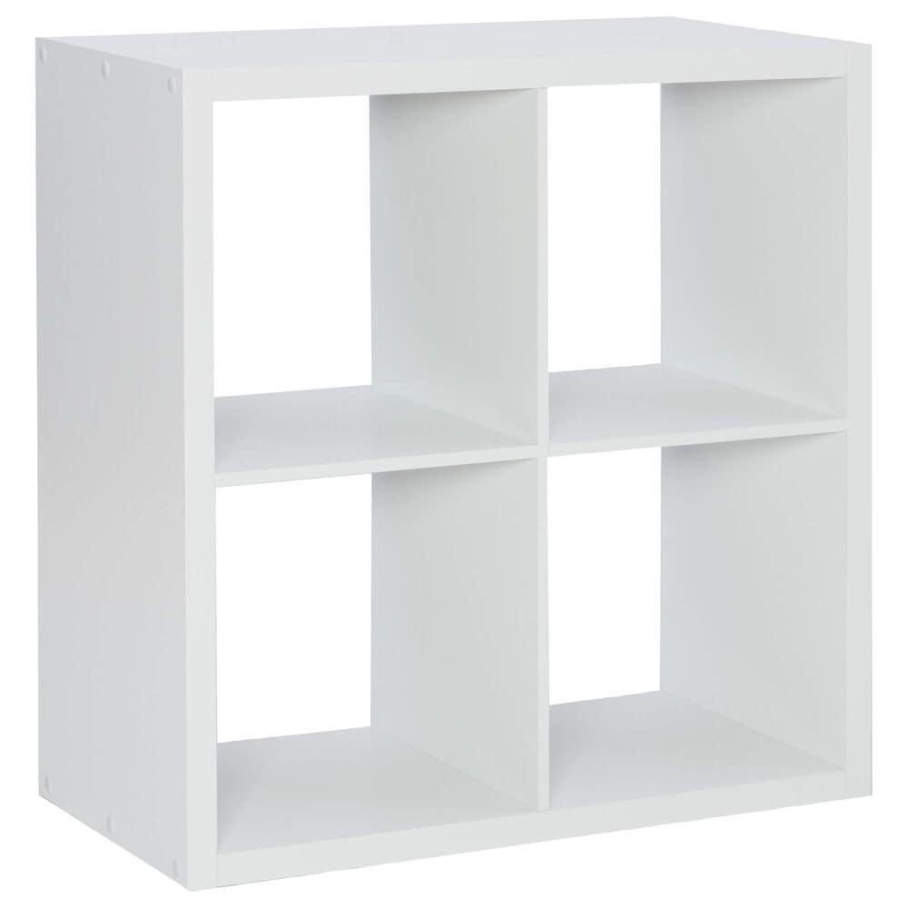 Linon Home Decor Galli 4-Shelf Bookcase in White, , large