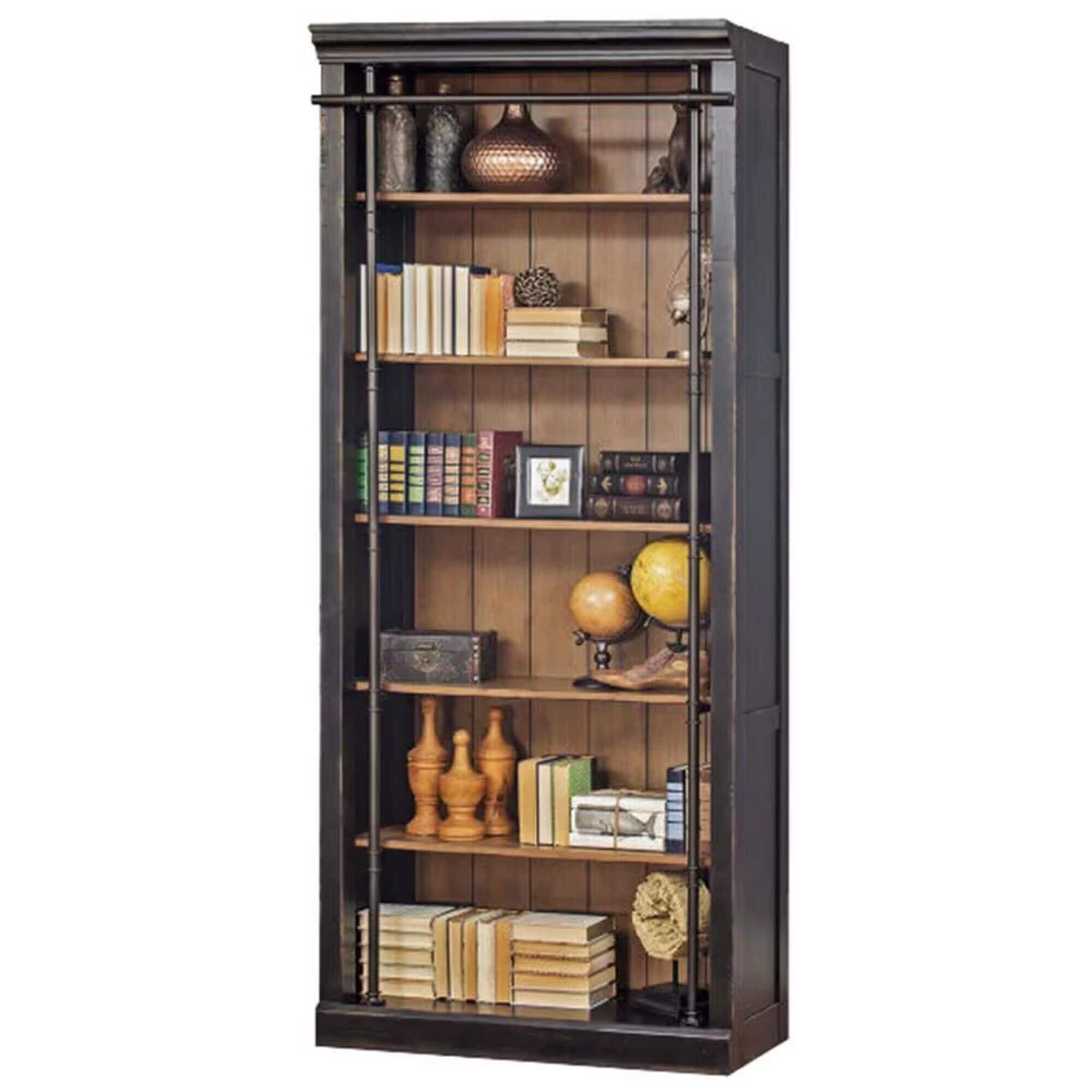 A PIECE OF LIBRARY モールスキン ベスト クラシック サイズ2 Wycliff Bay Toulouse 2-Piece Bookcase with Ladder in Aged Ebony
