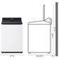 LG 5.5 Cu. Ft. Smart Top Load Washer and 7.3 Cu. Ft. Gas Dryer Laundry Pair in White, , large