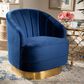 Baxton Studio Fiore Swivel Accent Chair in Royal Blue, , large