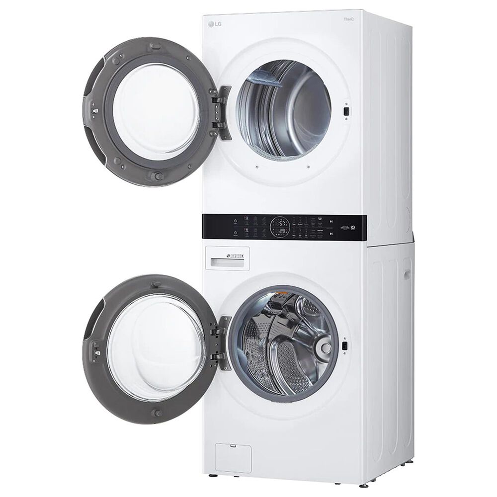 LG WashTower with Center Control 4.5 Cu. Ft. Washer and 7.4 Cu. Ft. Electric Dryer in White, , large