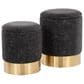 Lumisource Marla 2-Piece Nesting Ottoman Set in Black, , large