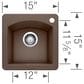 Blanco Diamond 15" Dual Mount Bar Sink in Cafe, , large
