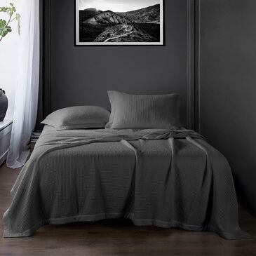 HiEnd Accents Waffle 3-Piece Full/Queen Coverlet in Slate, , large