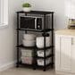 HOMLUX Turn-N-Tube 4-Tier Kitchen Storage Cart in Americano and Black, , large