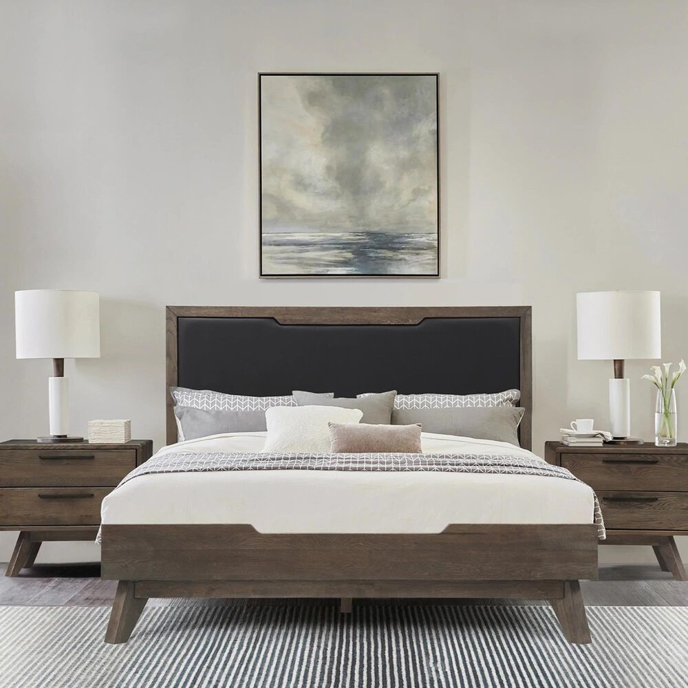Blue River Astoria Queen Platform Bed in Dark Brown, , large