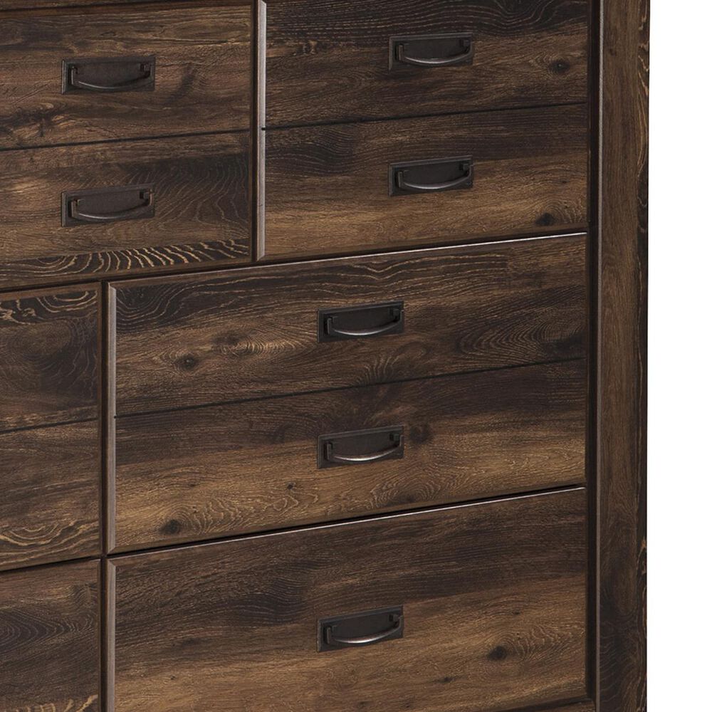 Signature Design by Ashley Quinden Dresser and Mirror in Dark Brown
