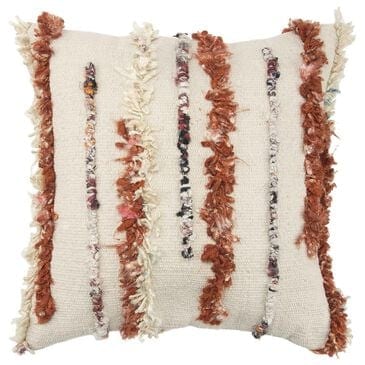 Rizzy Home 20" x 20" Poly-Fill Pillow in Striped Orange, , large