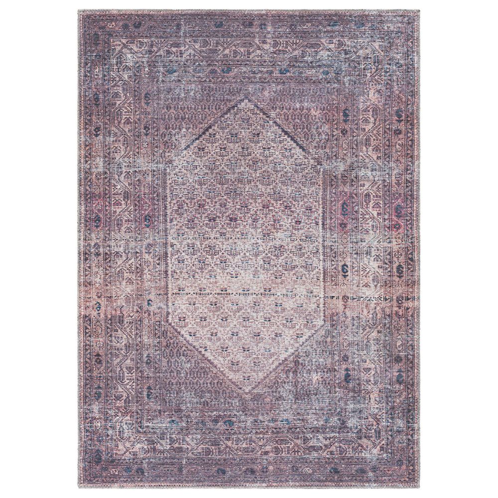 Surya Colin 7"10" x 10"2" Plum, Ink Blue, Dusty Pink and Cream Area Rug, , large