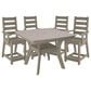 Amish Country 5-Piece Patio Counter Height Dining Set in Sand and Weatherwood, , large