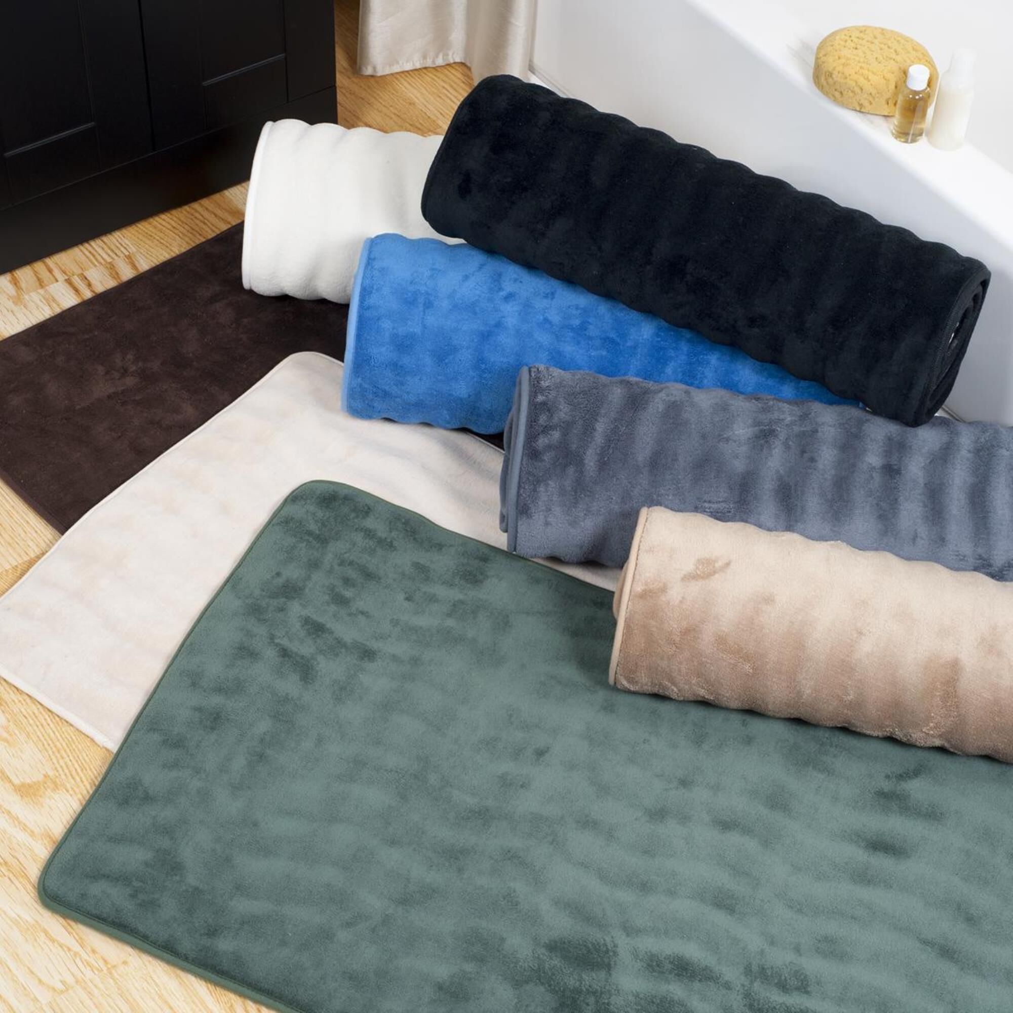 Timberlake Lavish Home Memory Foam Extra Long Bath Rug Mat