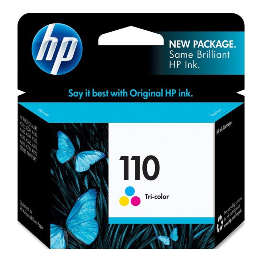 HP 110 Tri-color Original Ink Cartridge, , large